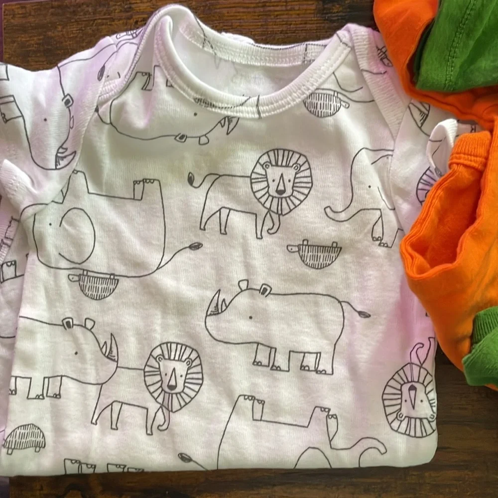 Lot of 3 Like New Onsies Unisex Infant 3 Months Christmas Halloween Animals